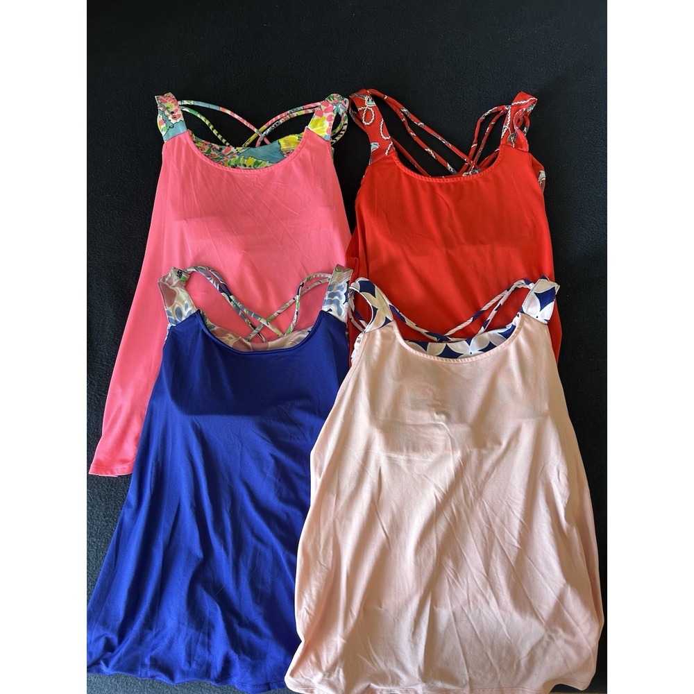 Lot 4 Crown & Ivy Size Small S Sport's‎ Bra tank top Shirt Summer Swim Athletic